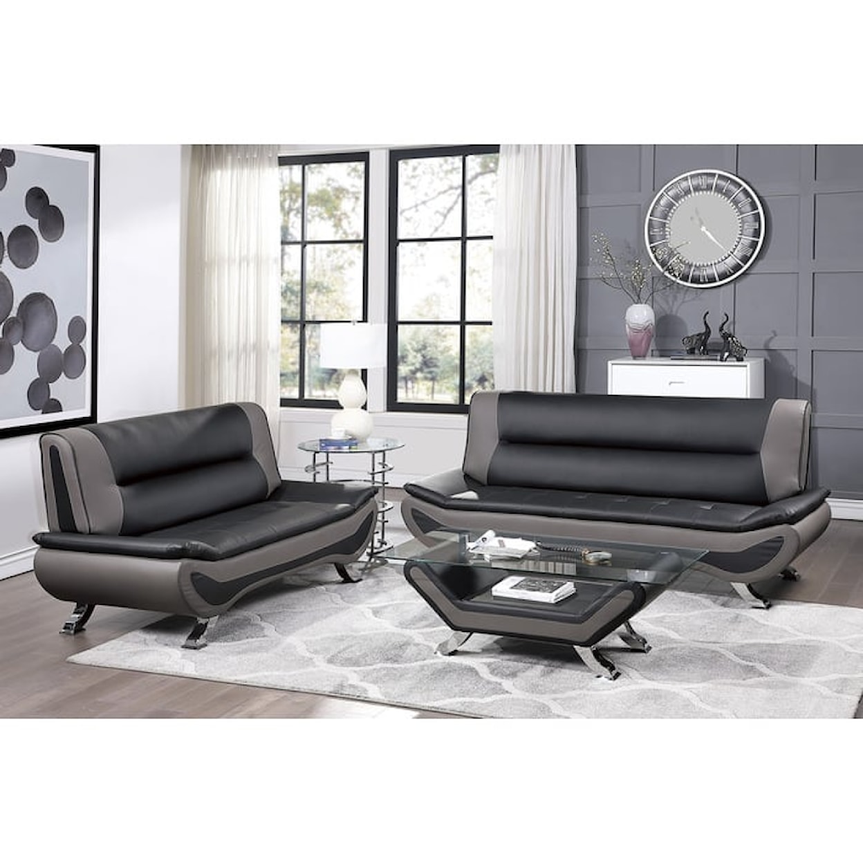 Homelegance Furniture Veloce 2-Piece Living Room Set