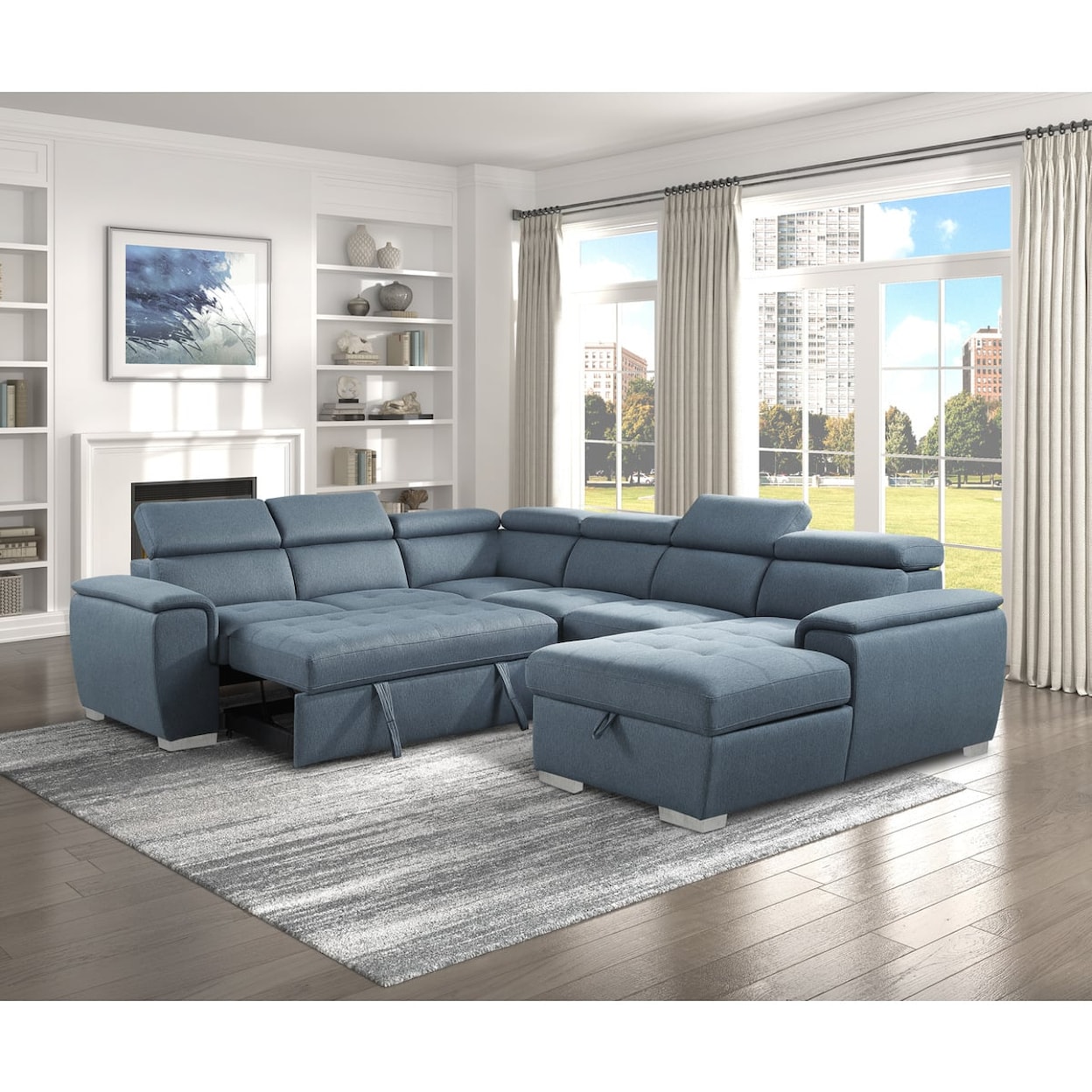 Homelegance Berel 4-Piece Sectional Sofa