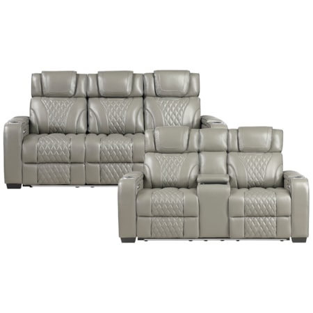 2-Piece Power Reclining Living Room Set