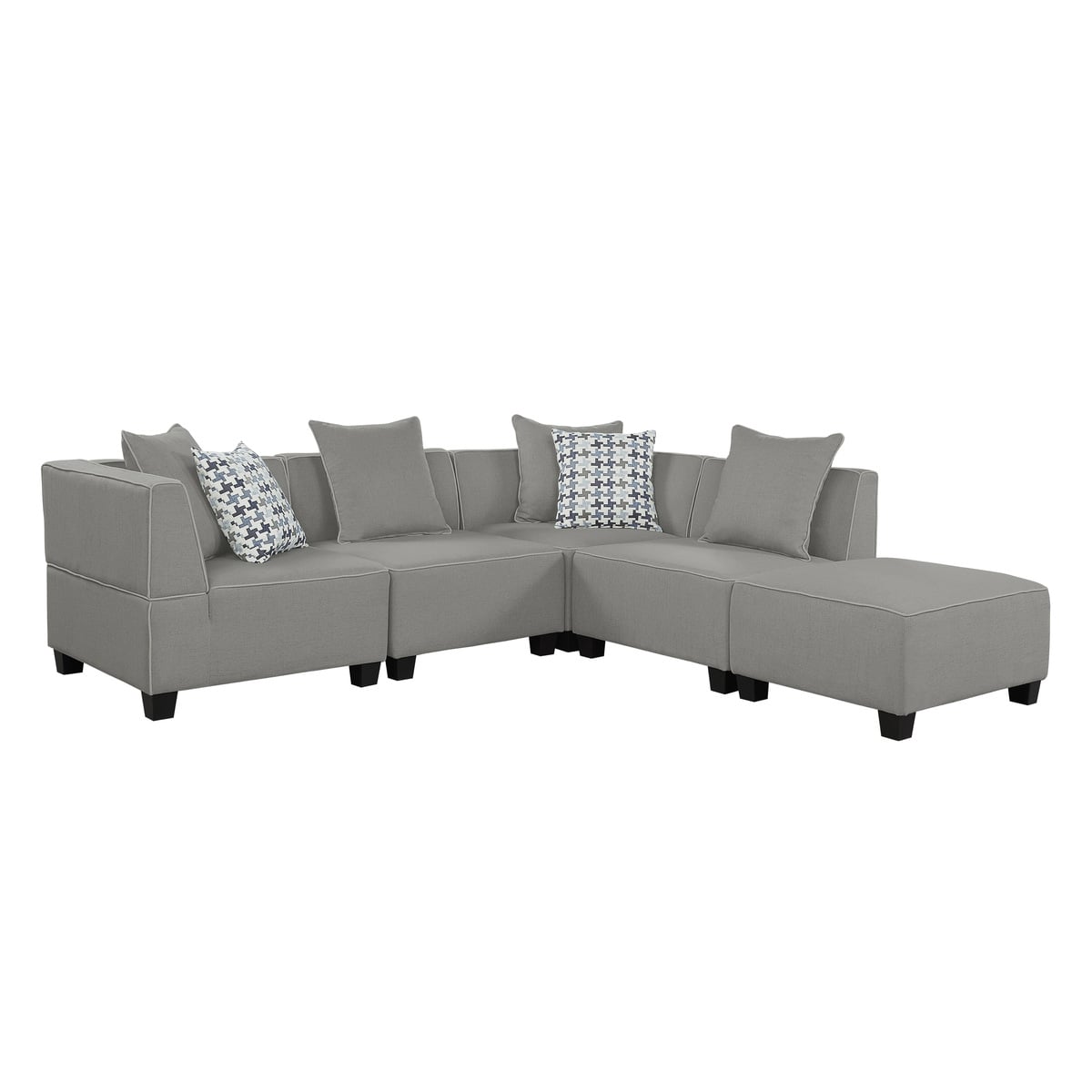 5-Piece Modular Sectional with Ottoman
