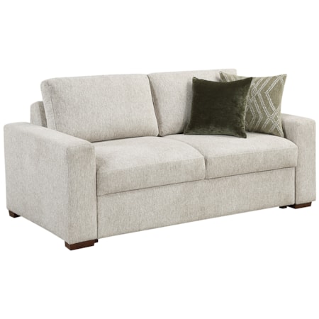 Track-Arm Loveseat w/Throw Pillows