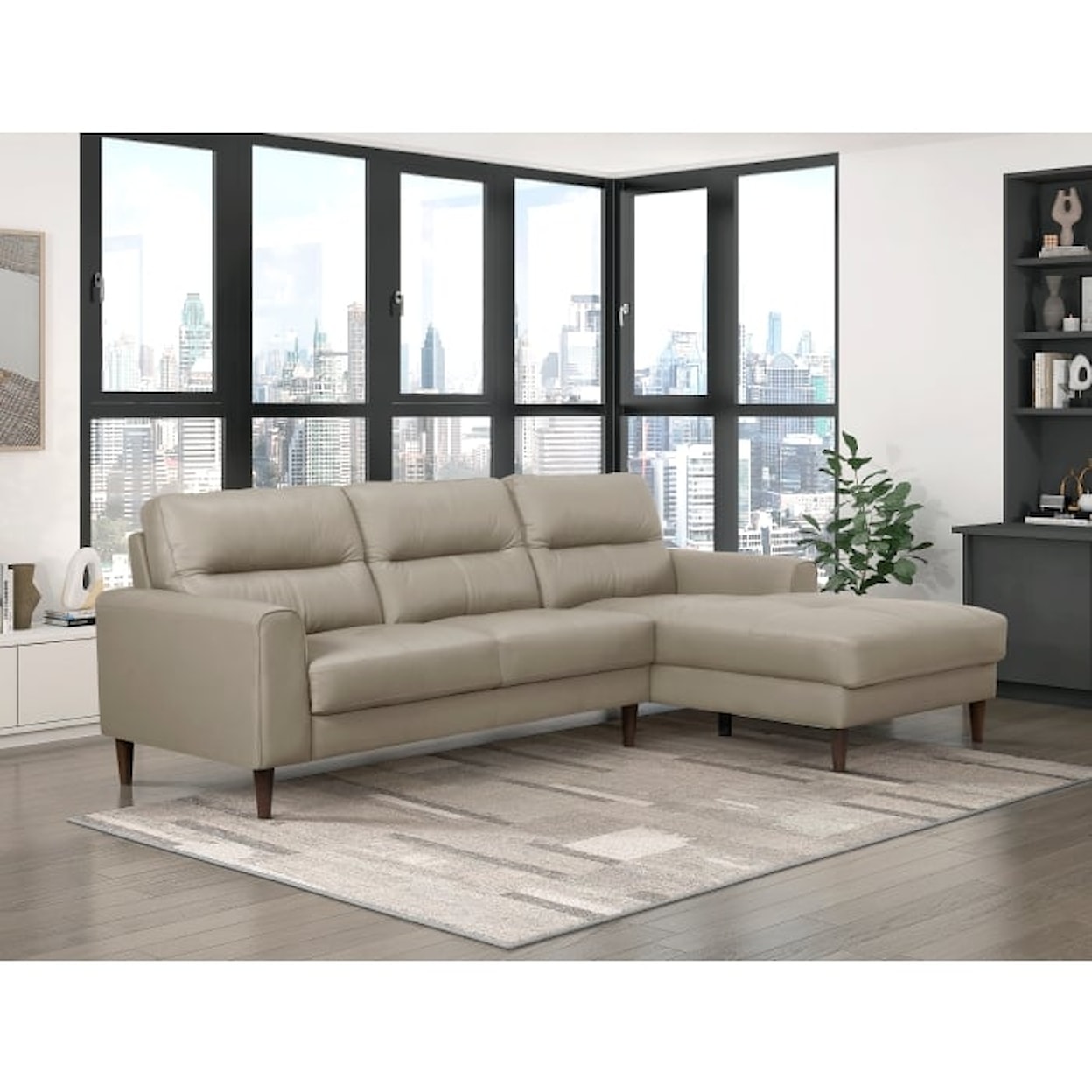 Homelegance Furniture Lewes 2-Piece Sectional with Right Chaise