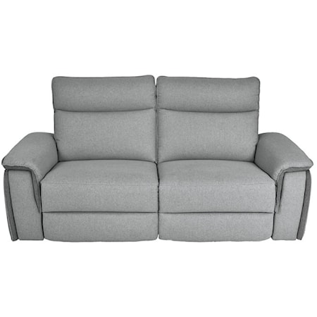 Casual Power Reclining Love Seat with Power Headrests