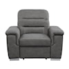 Homelegance Alfio Chair with Pull-out Ottoman