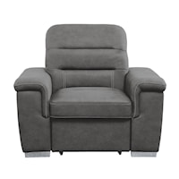 Contemporary Chair with Pull-out Ottoman