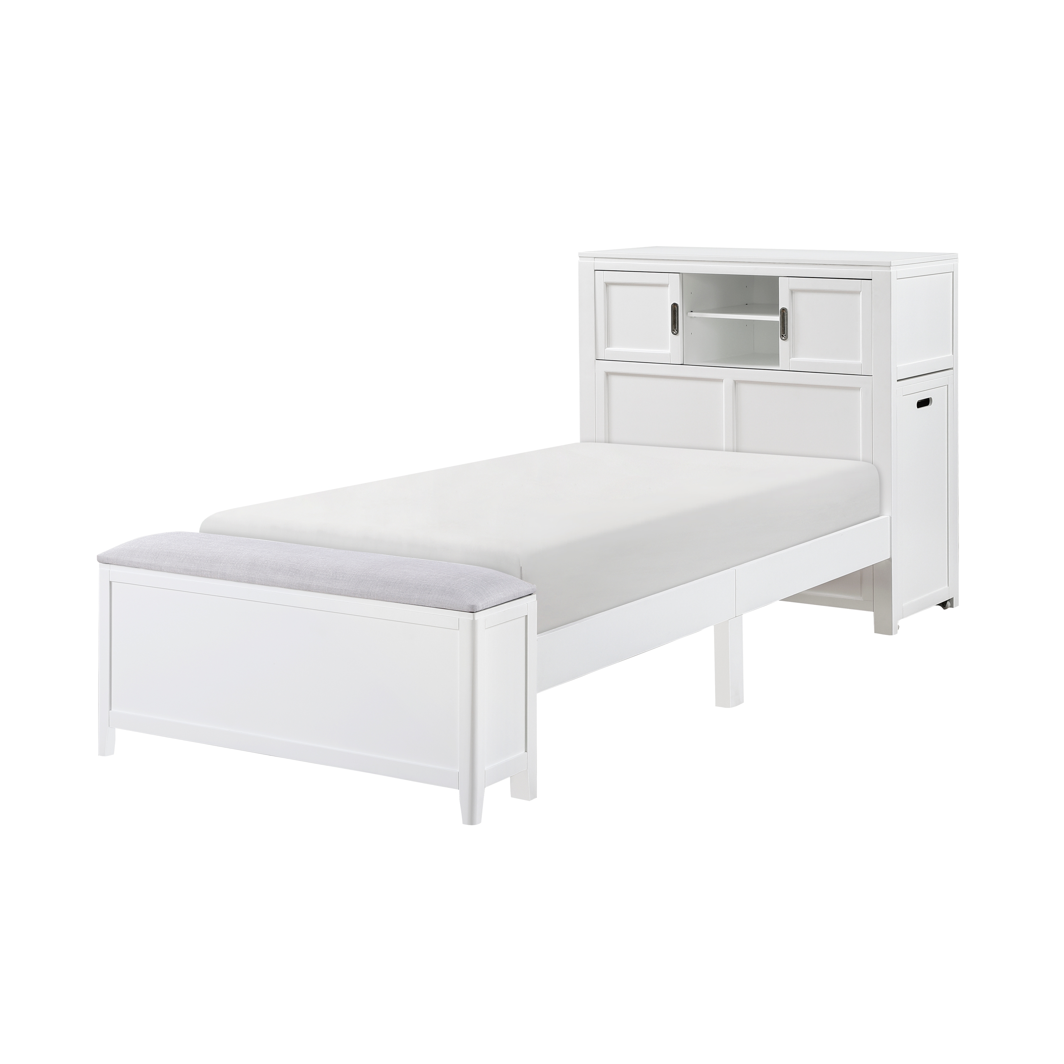Homelegance Sloane Twin Bookcase Bed with Hidden Desk