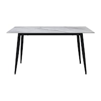 Contemporary Dining Table with Faux Marble Top