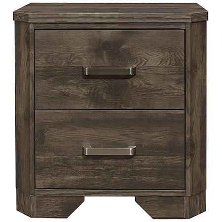 Transitional 2-Drawer Nightstand