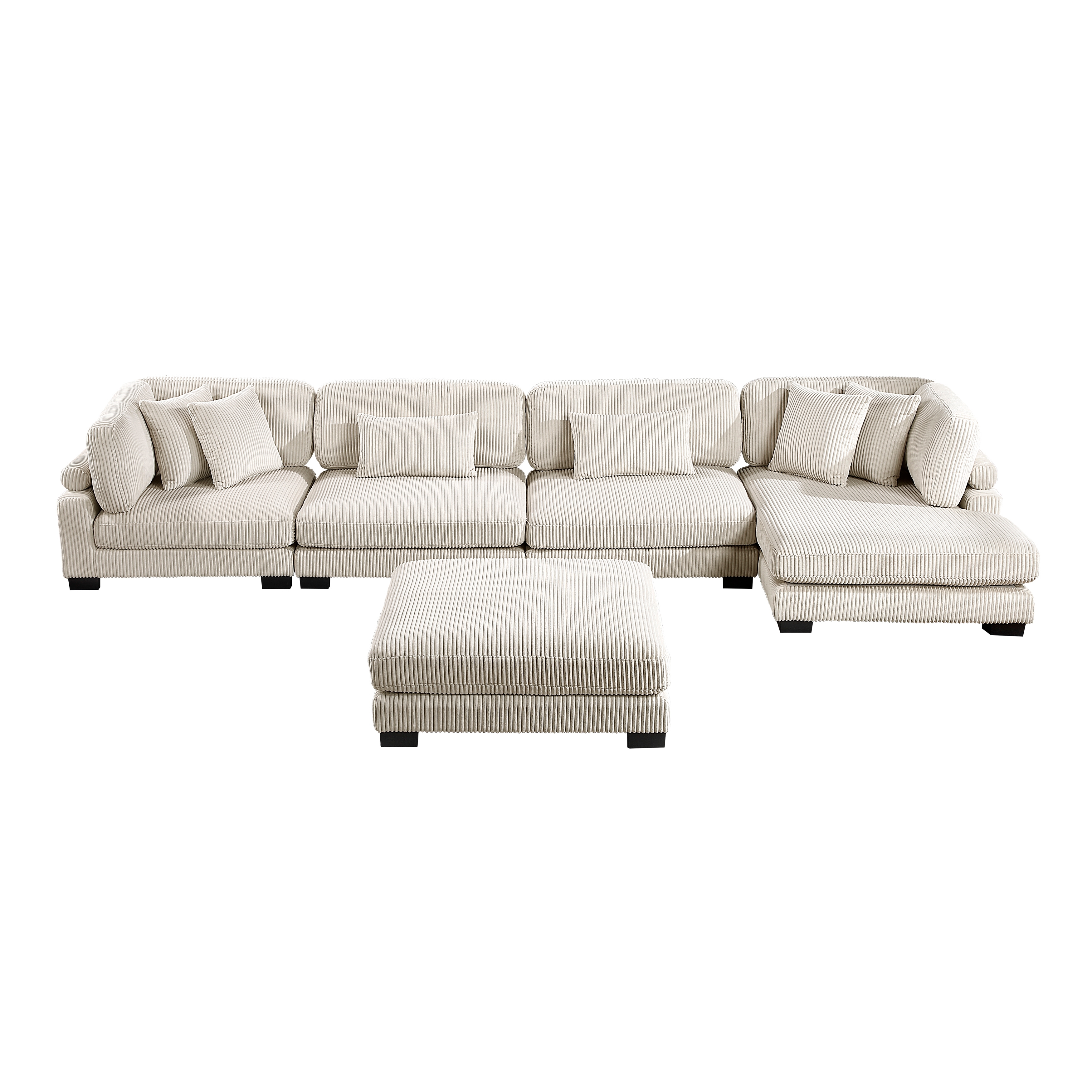 Homelegance Traverse 5-Piece Sectional Sofa with Ottoman