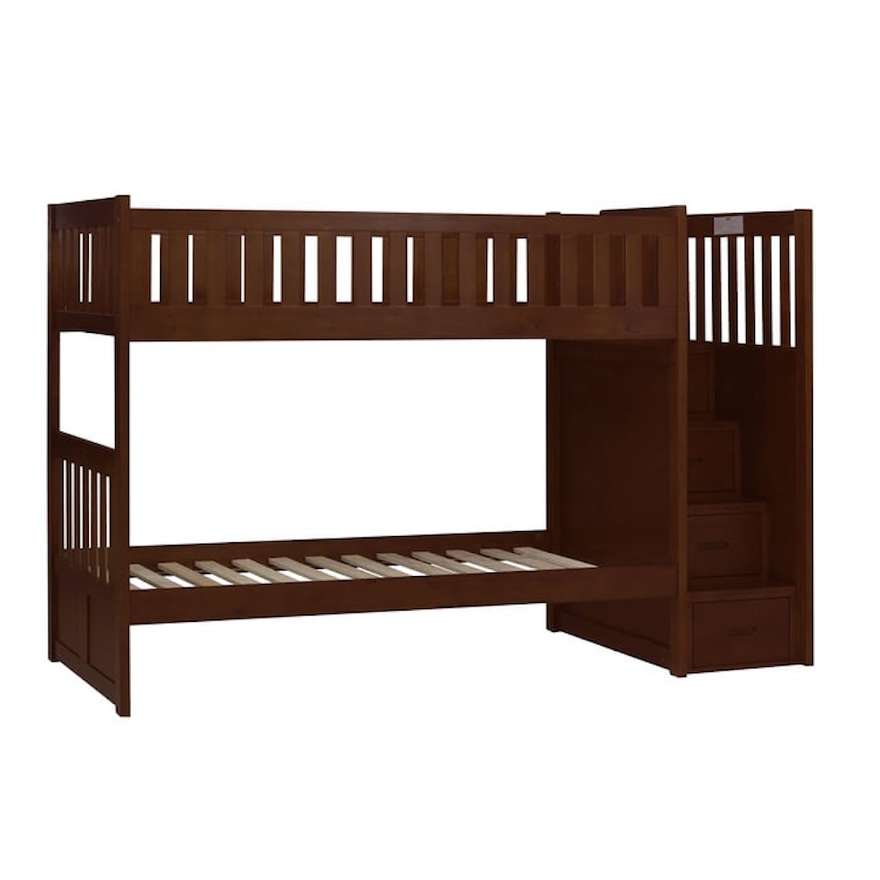 Homelegance Rowe Twin/Twin Step Bunk Bed