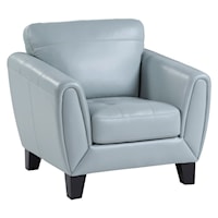 Transitional Leather Match Chair