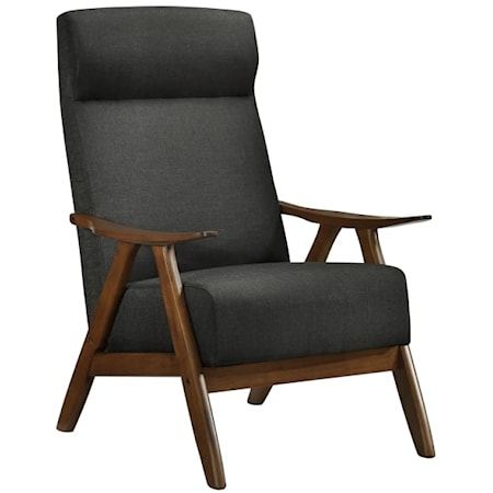 Mid-Century Modern Accent Chair with Wood Frame