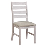 Transitional Side Chair with Ladder Back