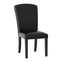 Contemporary Upholstered Side Chair with Wood Legs