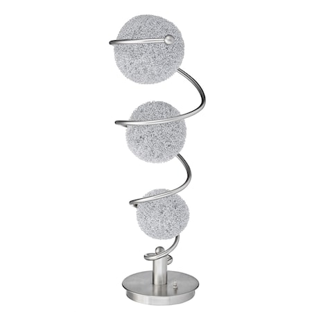 Contemporary Table Lamp with 3 Aluminum Wire Wrap Balls