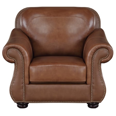 Traditional Accent Chair with Nailhead Trim