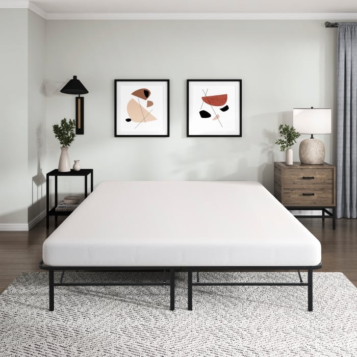 Homelegance Elevated King Foldable Metal Platform Bed Frame