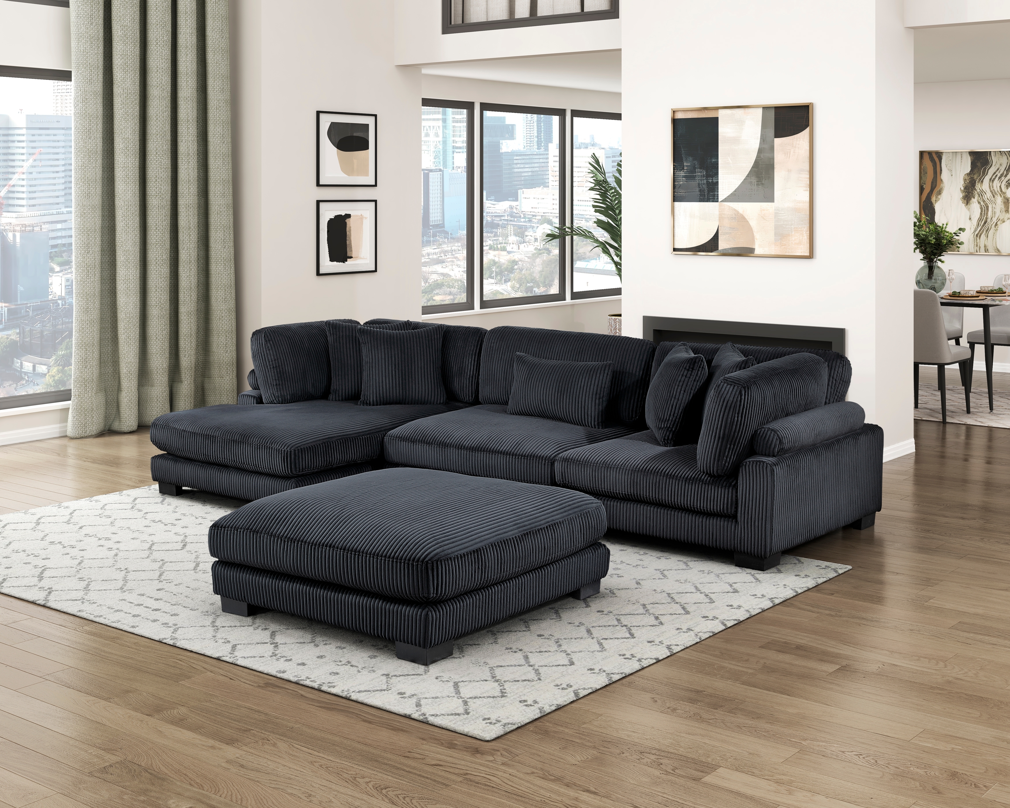 Homelegance Traverse 4-Piece Sectional Sofa