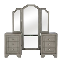Transitional Vanity Dresser with Mirror