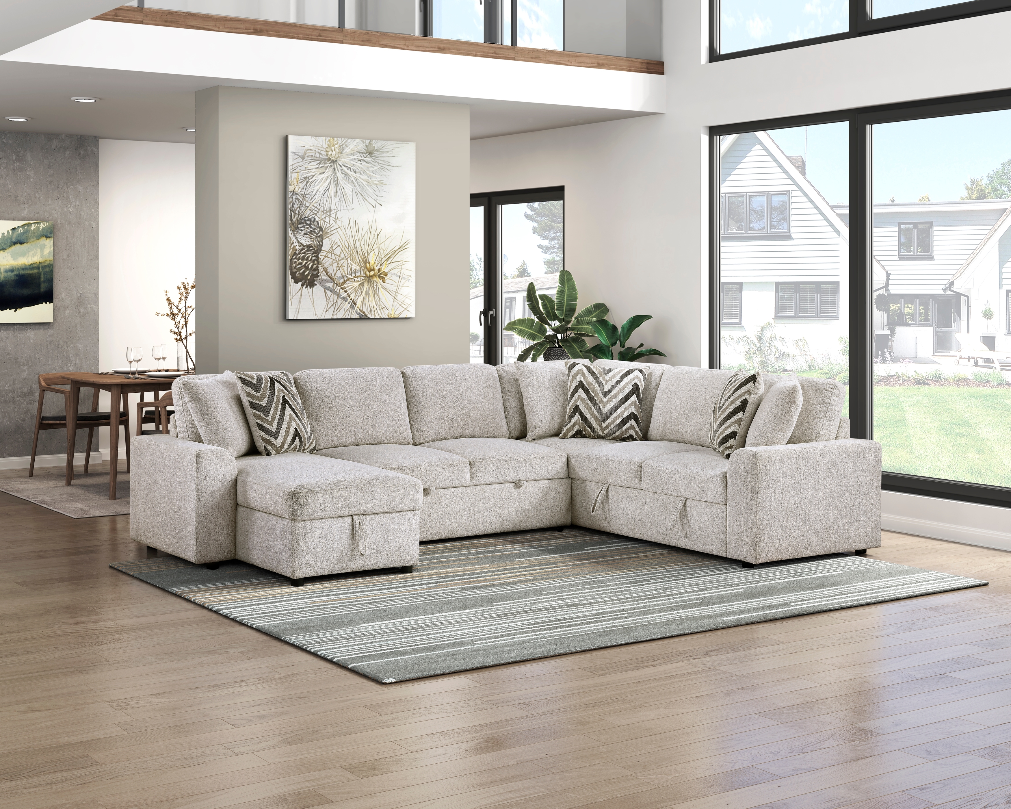 Homelegance Myrtle 3-Piece Sectional Sofa