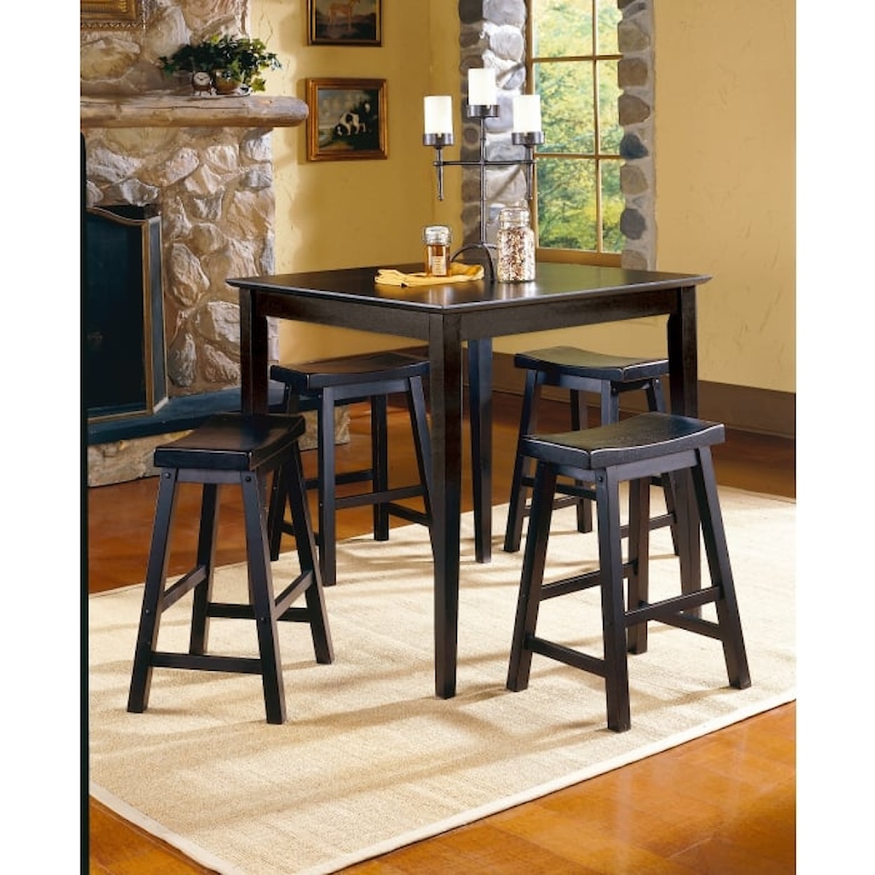 Homelegance 5302 5Pc Counter Height Dinette Set