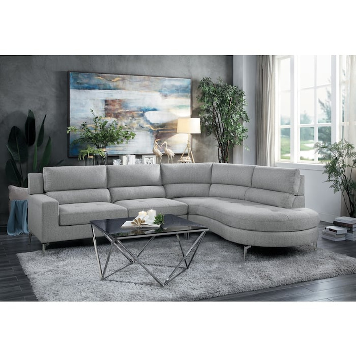 Homelegance Furniture Bonita 2-Piece Sectional Sofa