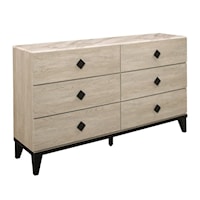 Contemporary 6-Drawer Dresser