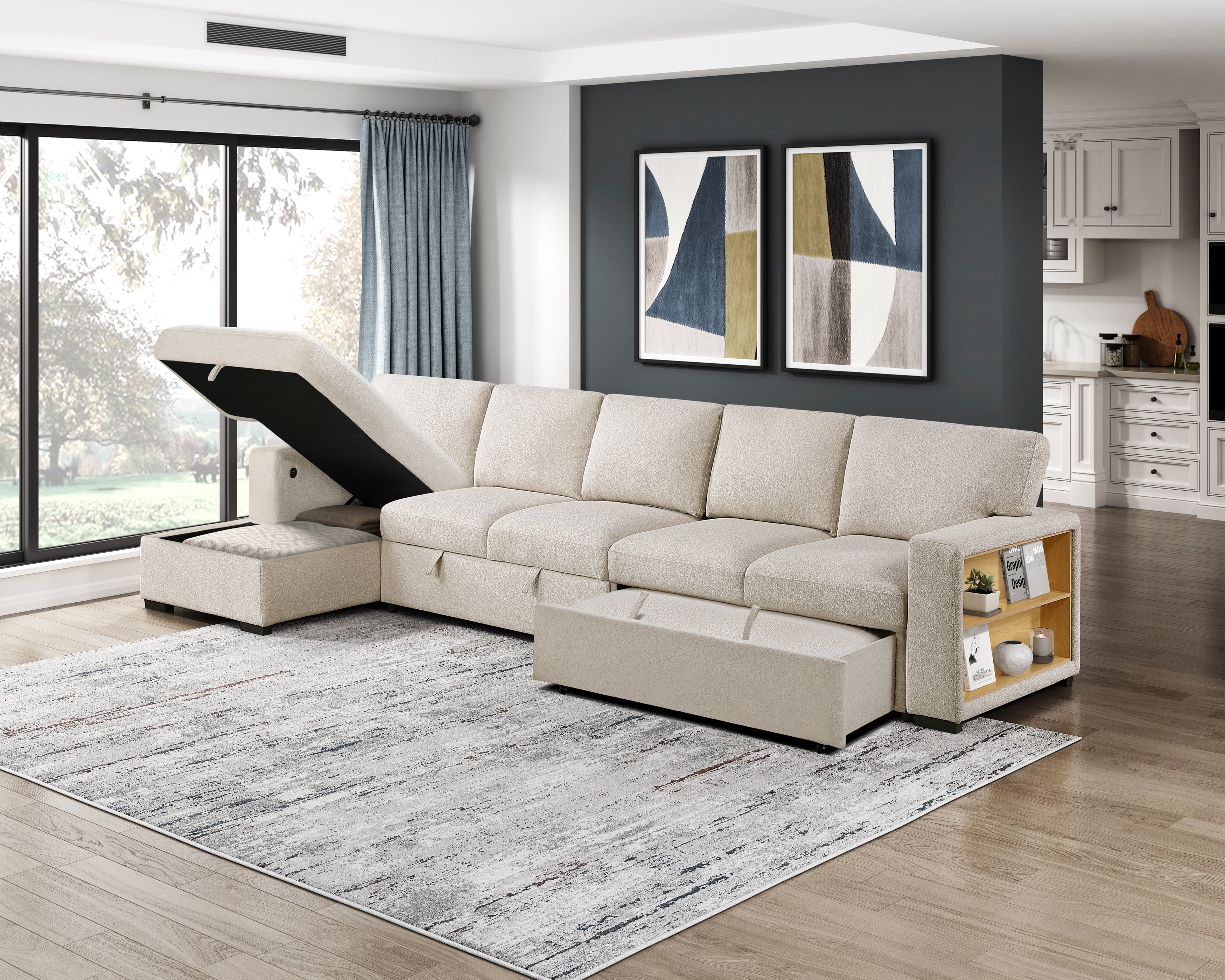 Homelegance Pompano  3-Piece Sectional Sofa