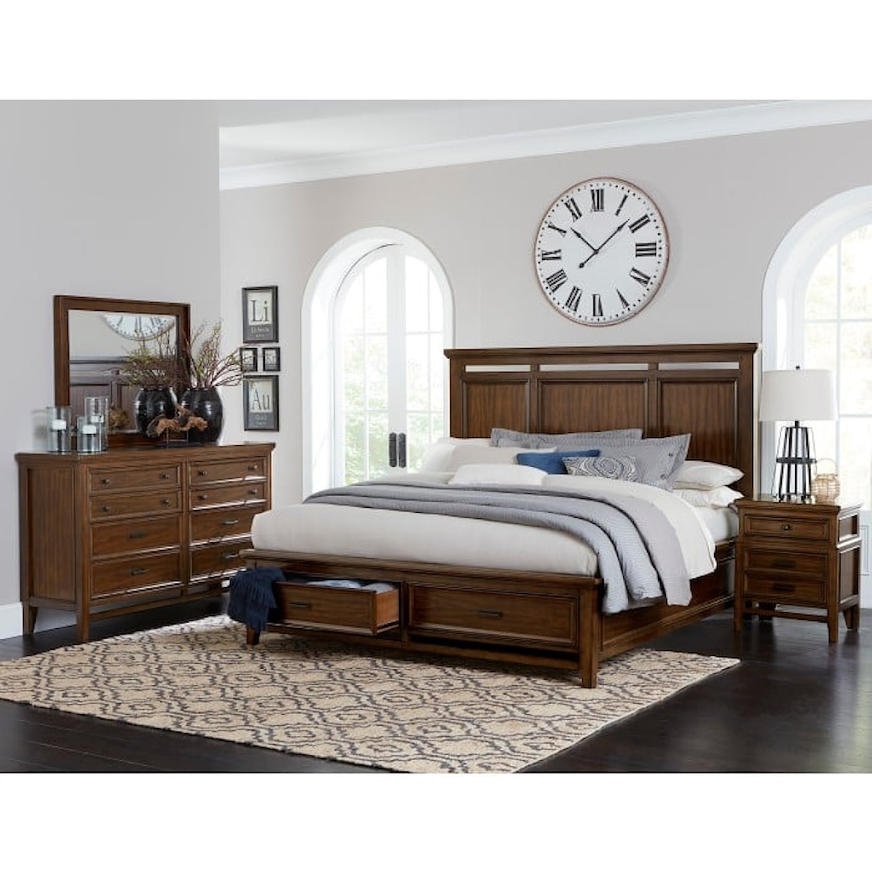 Homelegance Park Frazier Queen Platform Bed with Footboard Storage