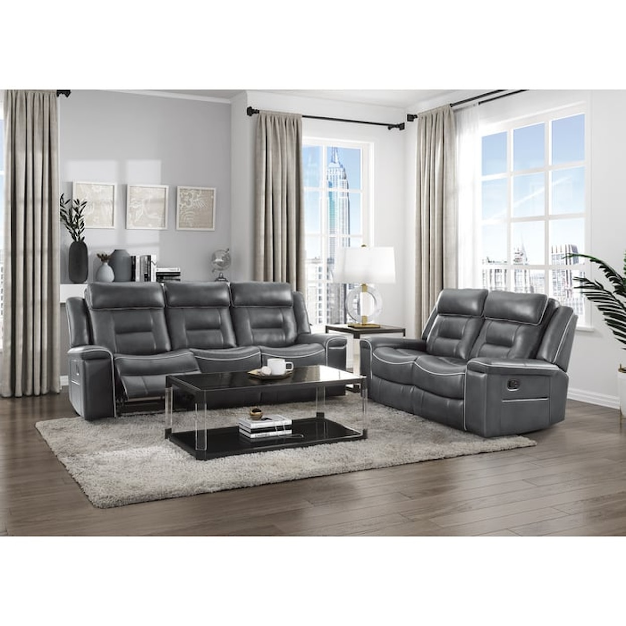 Homelegance Darwan 2-Piece Reclining Living Room Set
