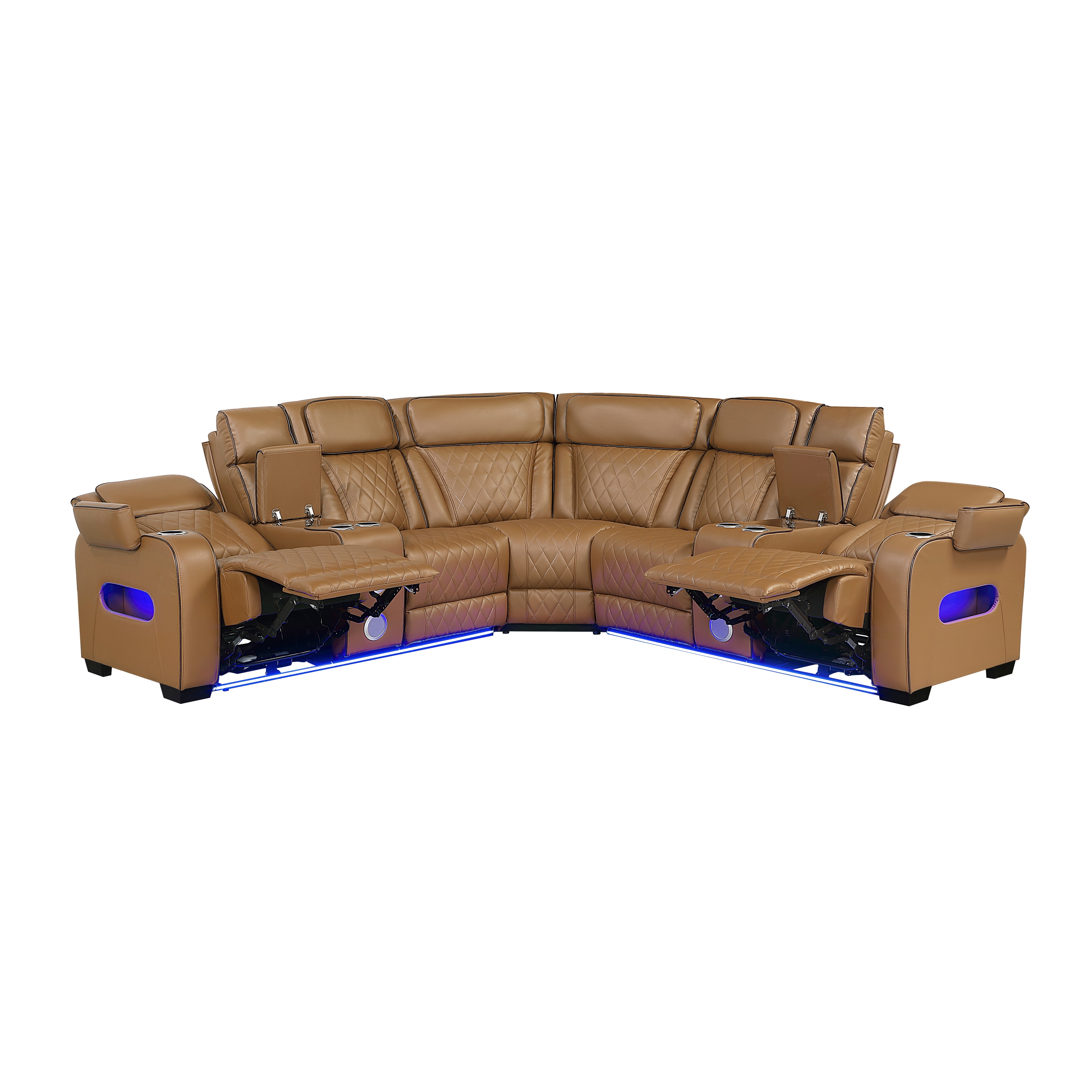 3-pc. Pwr Reclining Double-Console Sectional