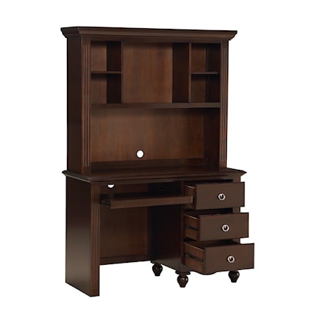 3-Drawer Writing Desk with Hutch