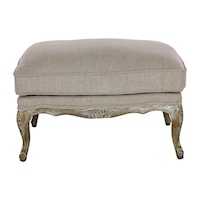 Traditional Ottoman with Carved Detail