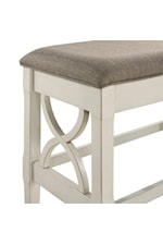 Homelegance Maribelle Farmhouse Upholstered Counter Bench