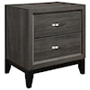 Homelegance Davi 2-Drawer Nightstand