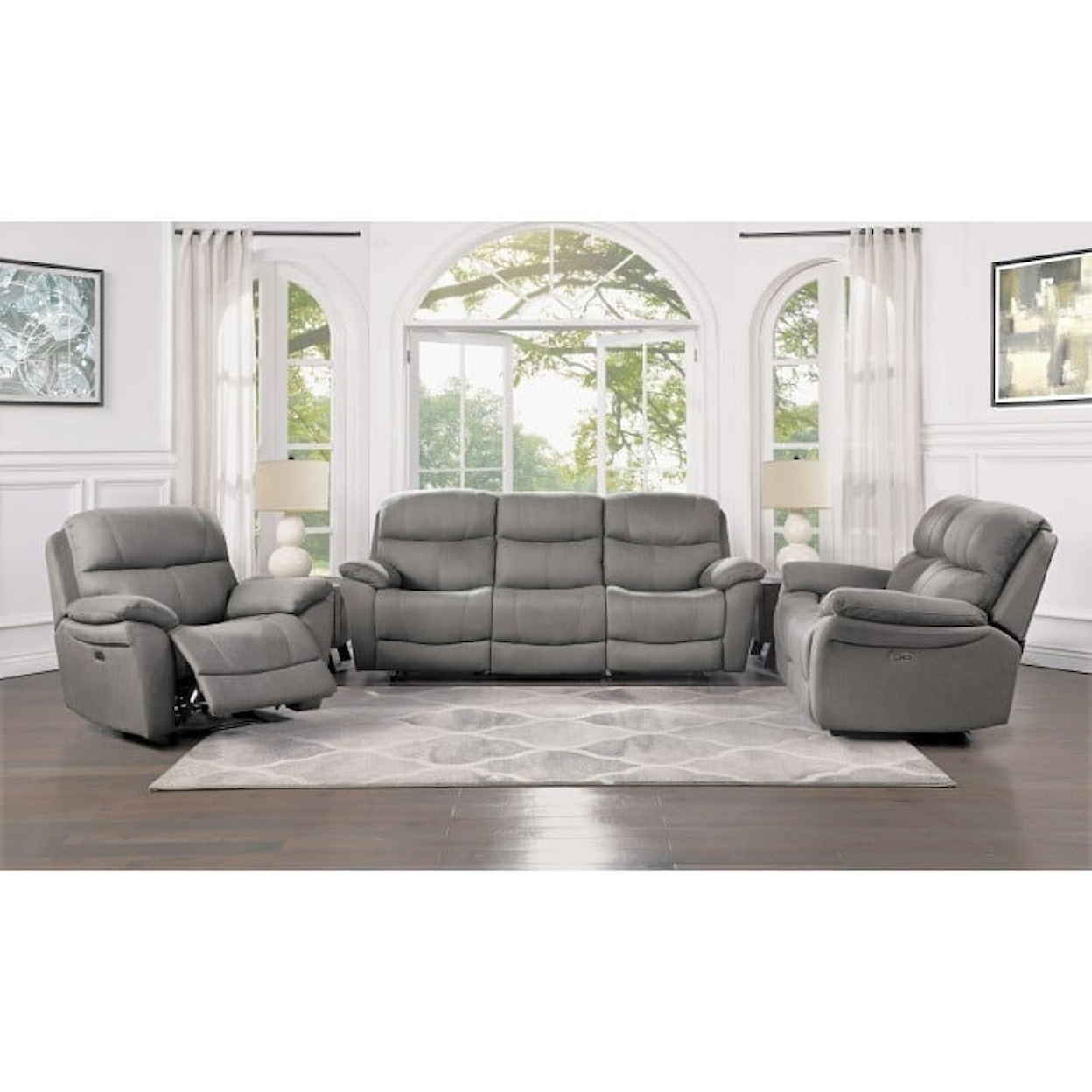 Homelegance Longvale Dual Power Reclining Sofa