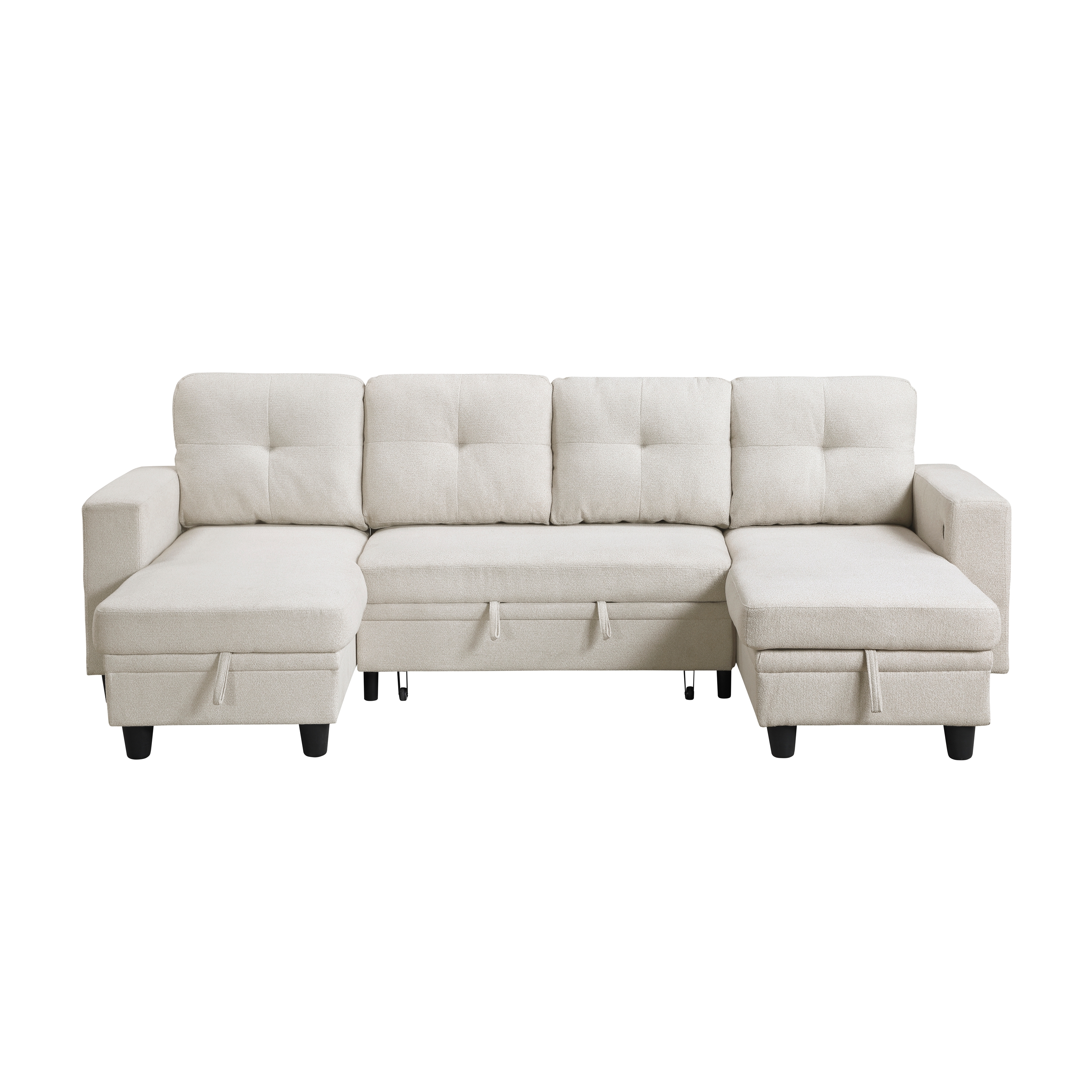 Homelegance Ansley 4-Piece Sectional Sofa with Pull-Out Bed