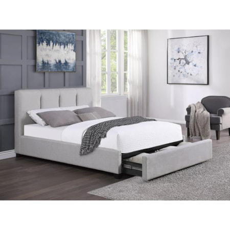 Full Bed with Footboard Storage