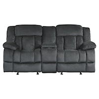 Casual Dual Reclining Loveseat with Center Console and Cupholders