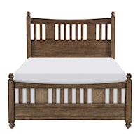 Rustic King Bed with Finial Topped Posts