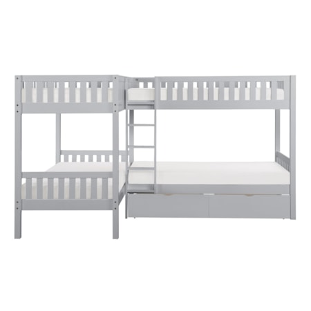 Corner Bunk Bed with Storage