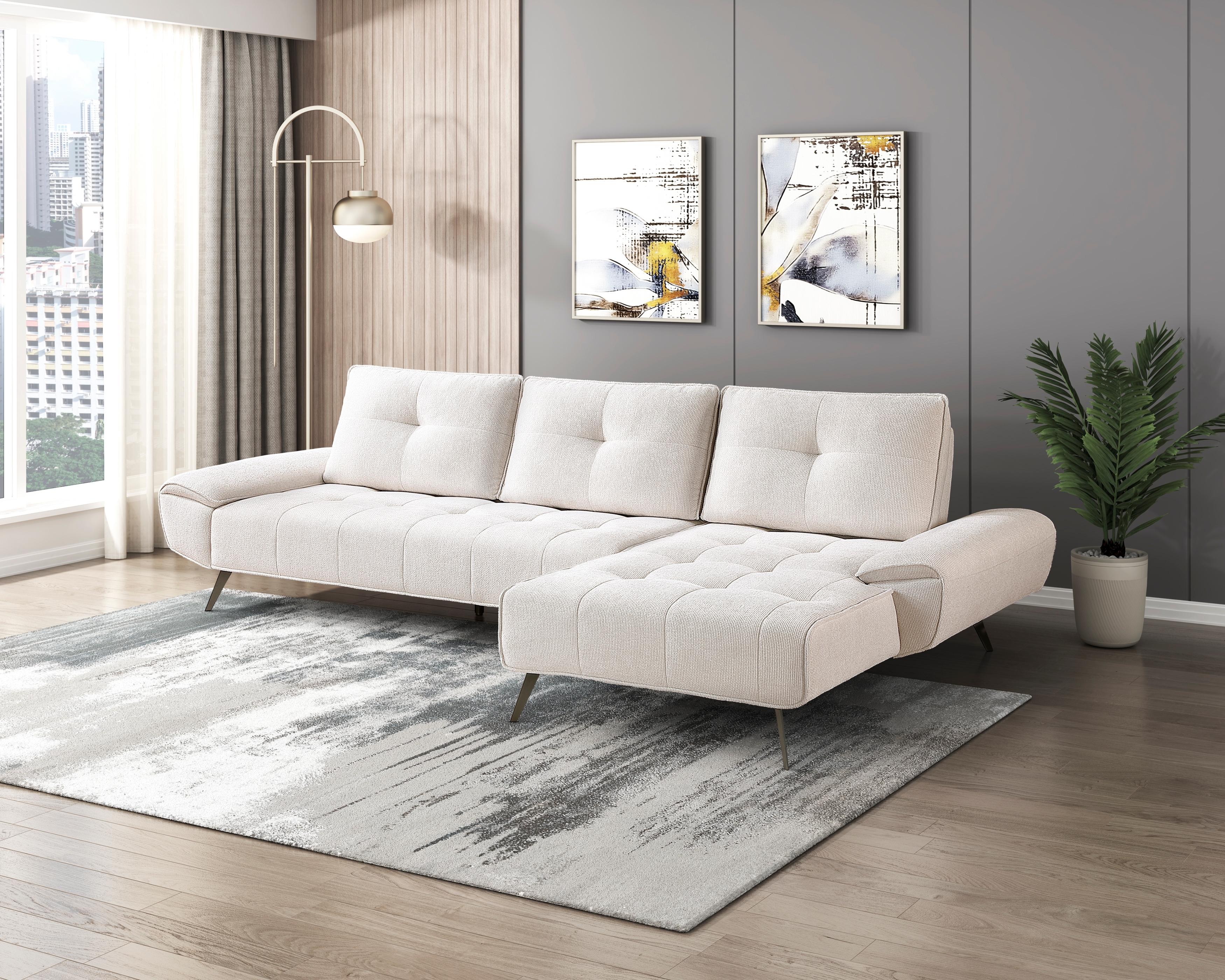 Homelegance Silva 2-Piece Sectional Sofa