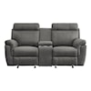 Homelegance Furniture Clifton Double Glider Reclining Loveseat