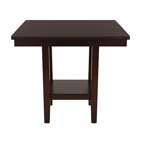 Casual Counter Height Dining Table with Pedestal Base