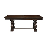 Traditional Dining Table with Extension Leaf