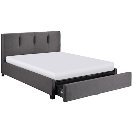 King Bed with Footboard Storage