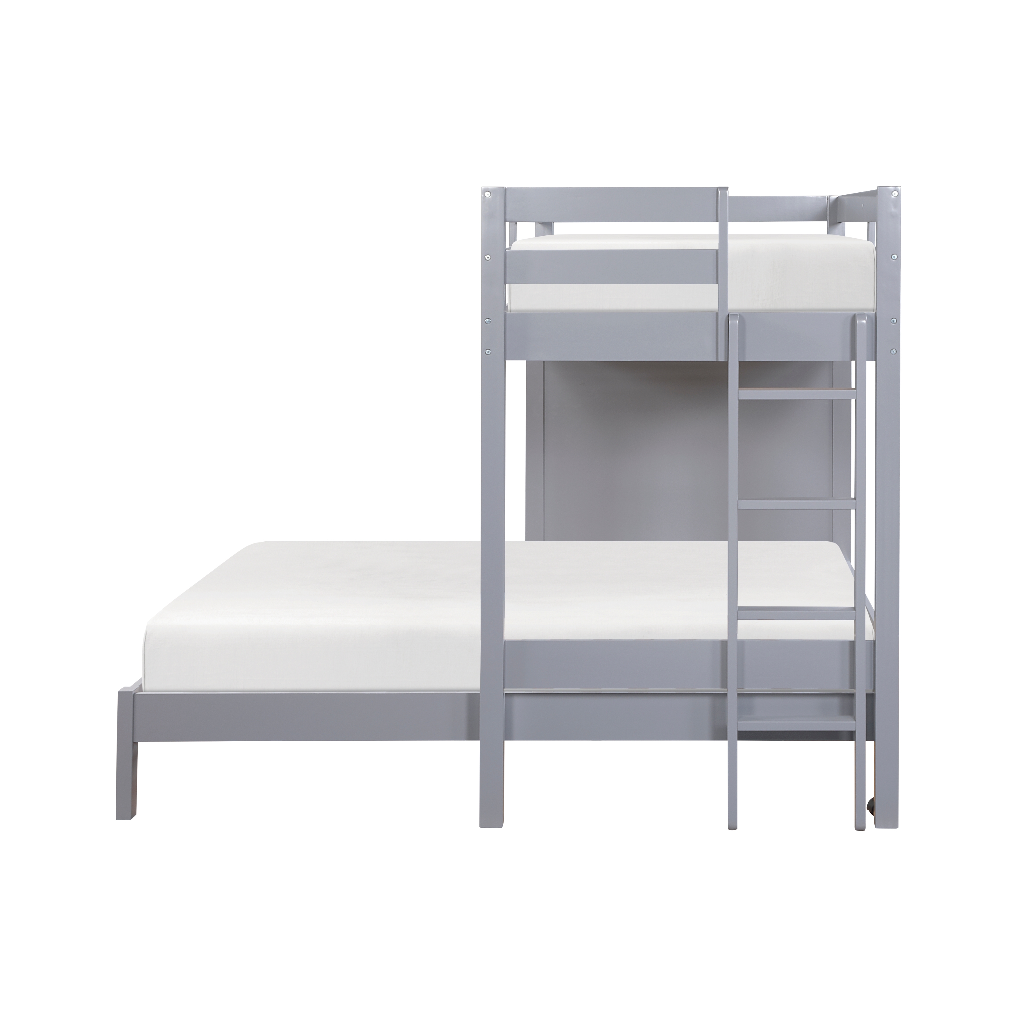 Twin/Full Loft Bunk Bed with Hidden Desk