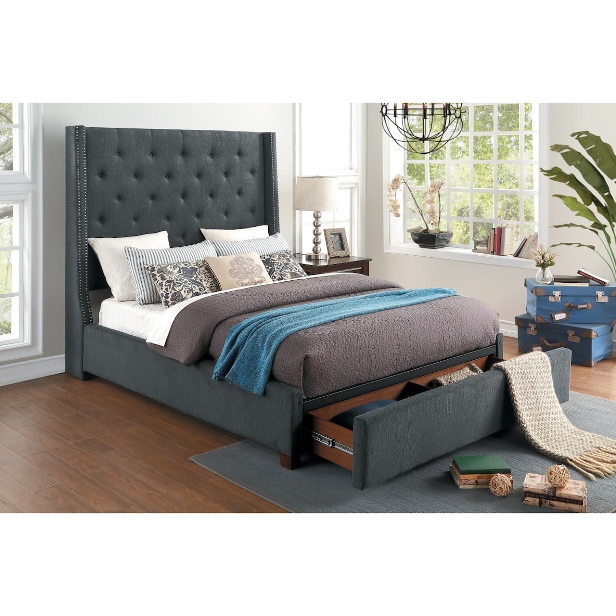 Homelegance Furniture Fairborn CA King  Bed with Storage FB