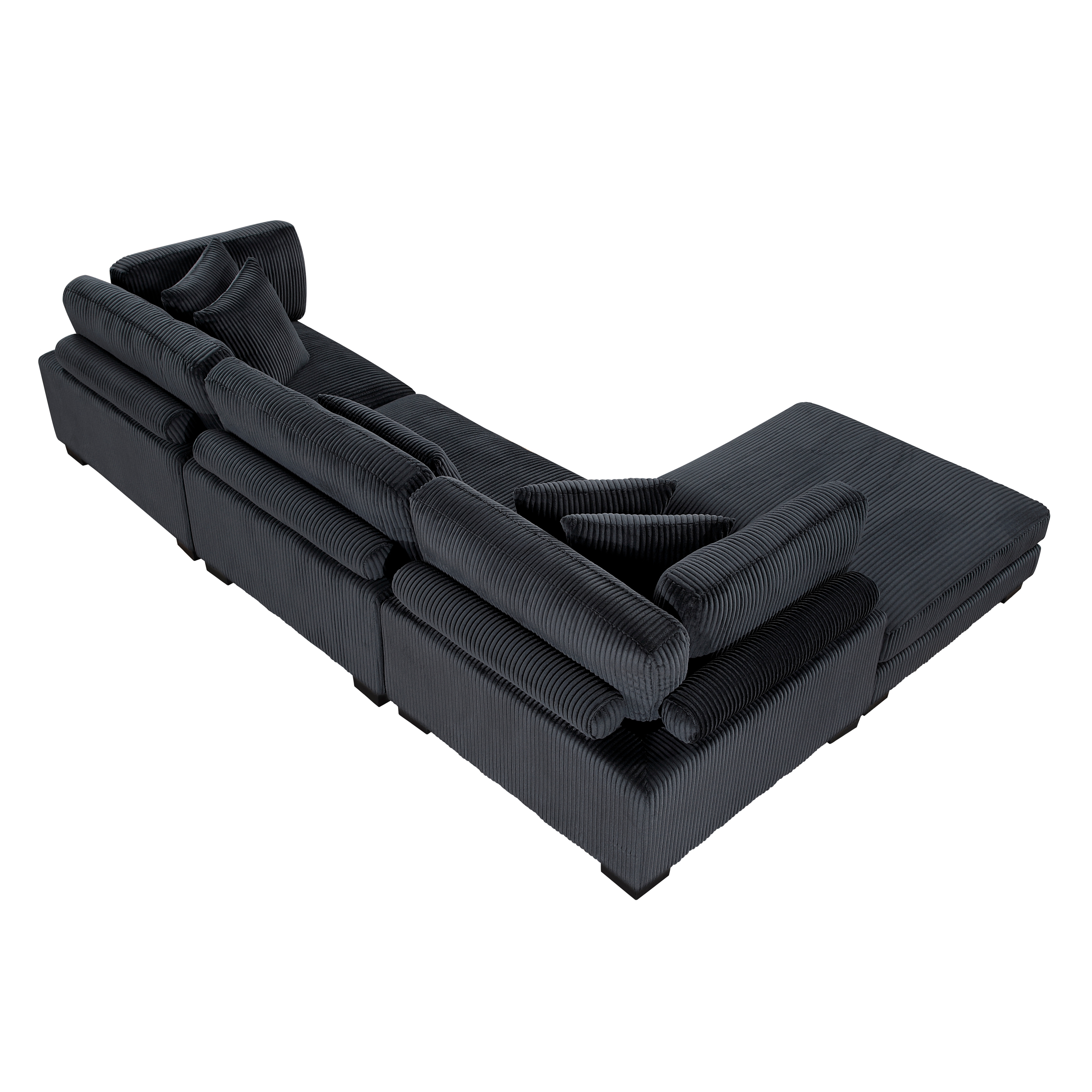 Homelegance Traverse 4-Piece Sectional Sofa with Ottoman