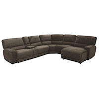 Casual 6-Piece Modular Reclining Sectional Sofa